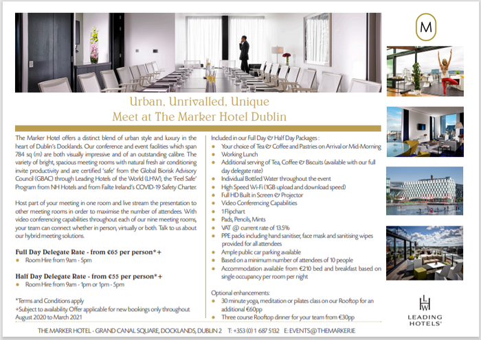 Let's Meet at The Marker! 5 star Hotel Dublin City - Grand Canal Square 